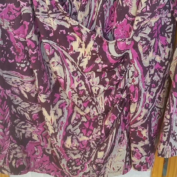 ♋Coldwater Creek Abstract Paisley Plus Top - Picture 5 of 6